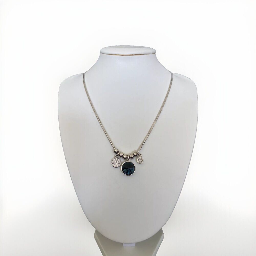 Touchstone Crystal by Swarovski Three Cheers Necklace Blue